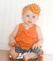 Elastische baby / kinder haarband met bloem